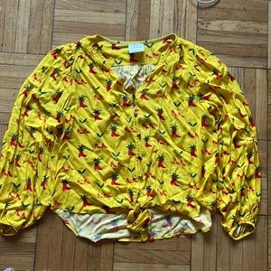 Anthropologie patterned blouse